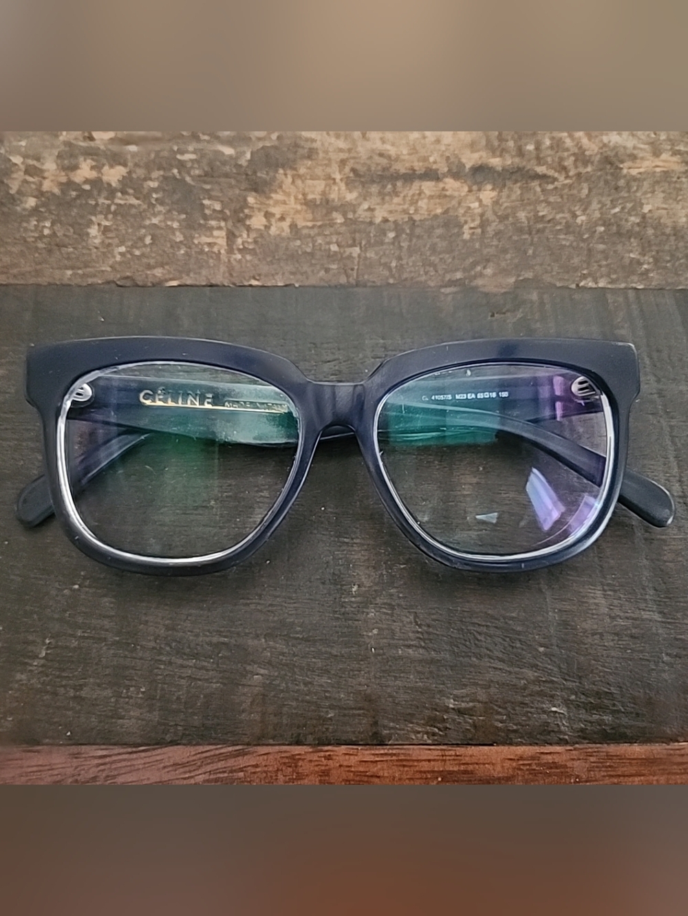 Celine Navy Blue Rectangular Sunglasses Cl41057/S